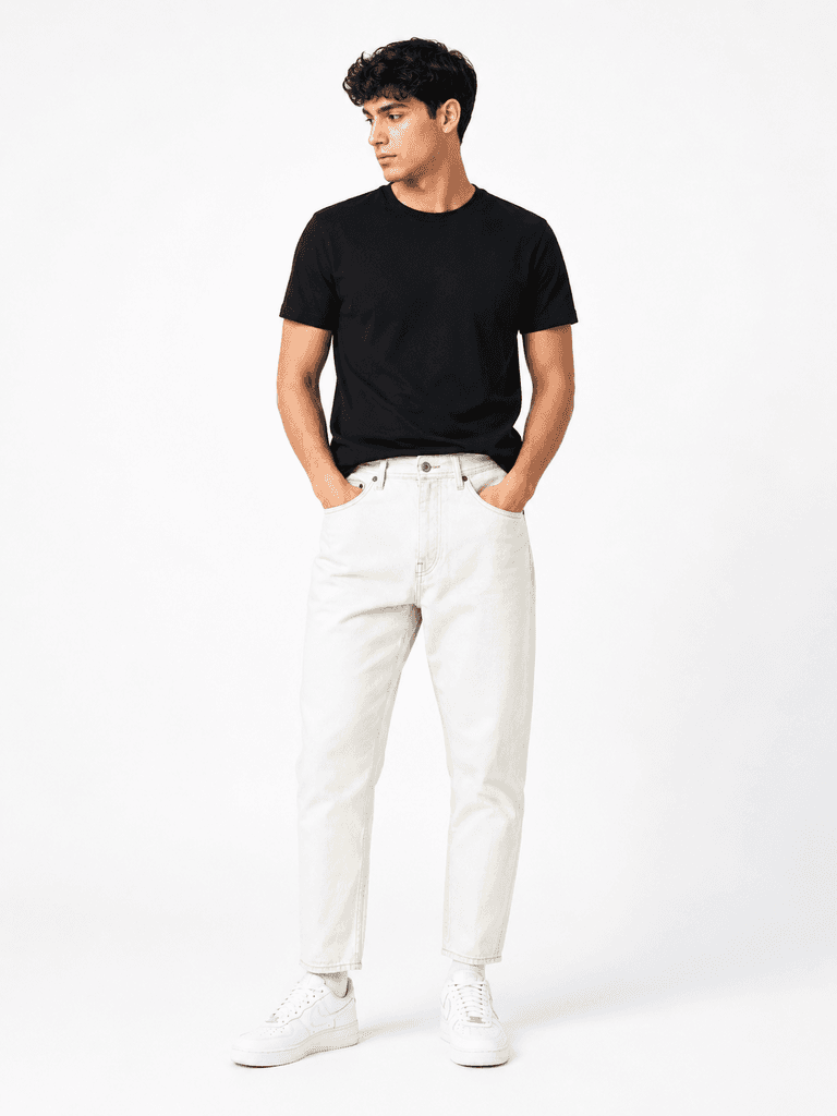 JR3 Men's Premium Cotton Carrot Fit Pants - White (Size 34) 2