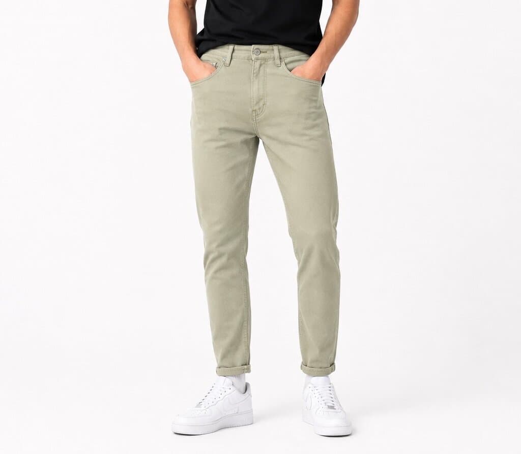 JR3 Men's Premium Cotton Carrot Fit Pants - Beige (Size 32) 1