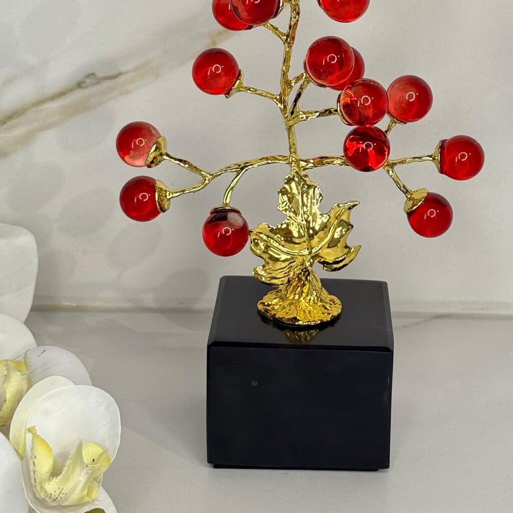 Golden Crystal Berry Tree Decor 3