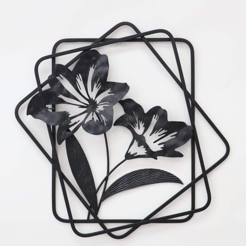 Elegant Black Metal Wall Art Decor 1