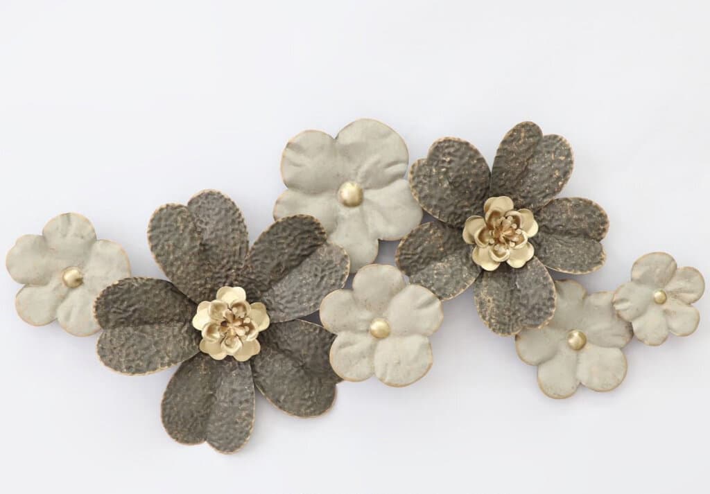 Elegant Metal Floral Wall Decor Art 1
