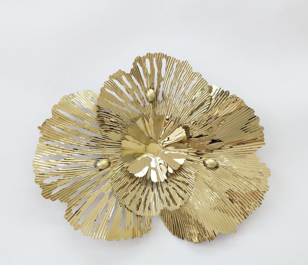 Golden Metal Wall Decorative Flower 1