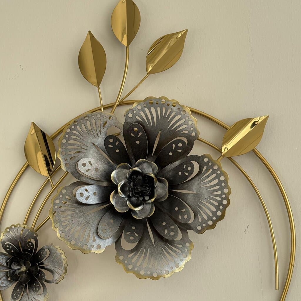 Floral Metal Round Wall Decoration 5