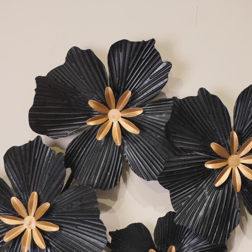 Black Metal Floral Wall Decor 3