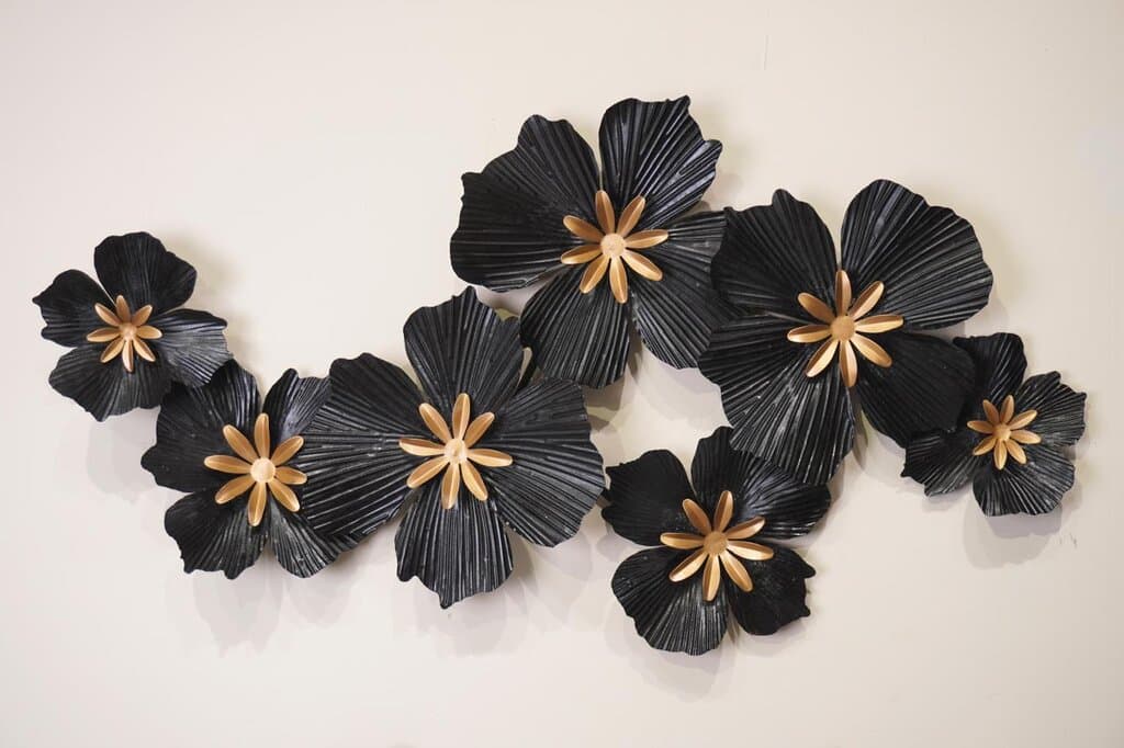 Black Metal Floral Wall Decor 4