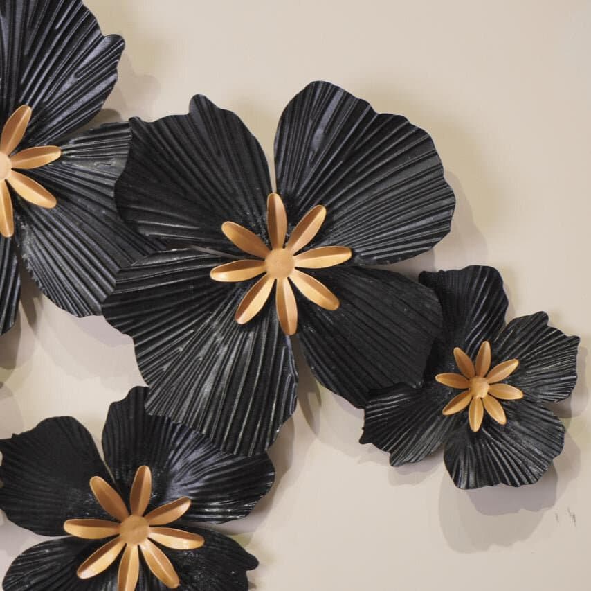 Black Metal Floral Wall Decor 5