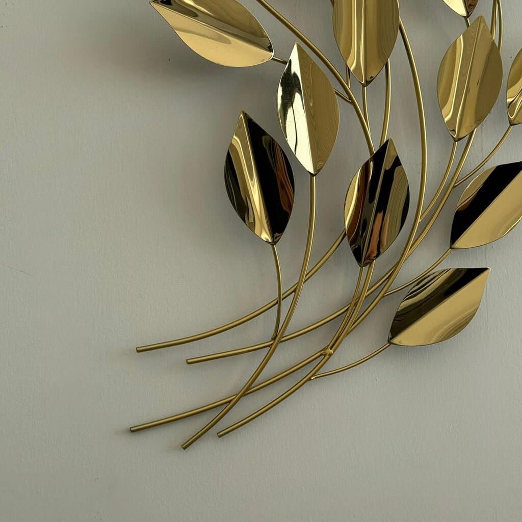 Metal Golden Leaves Wall Decor 6