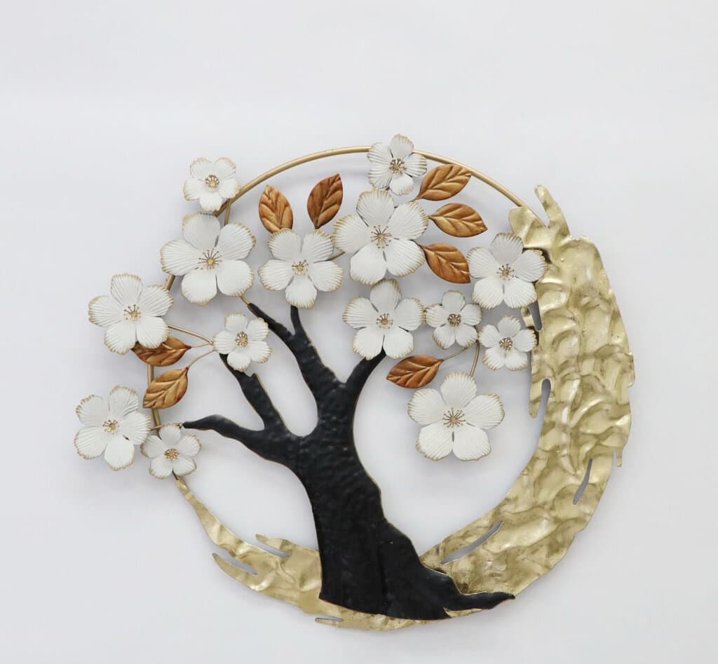 Wall Decorative Tree With White Blossoms 4