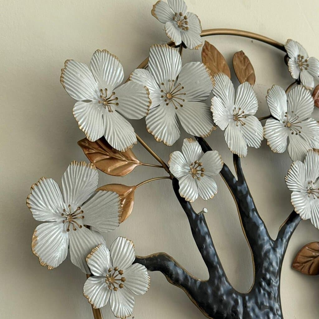 Wall Decorative Tree With White Blossoms 10