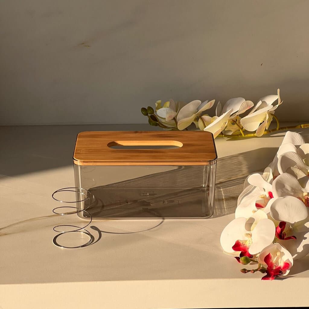 Modern Wood Lid Tissue Holder 2