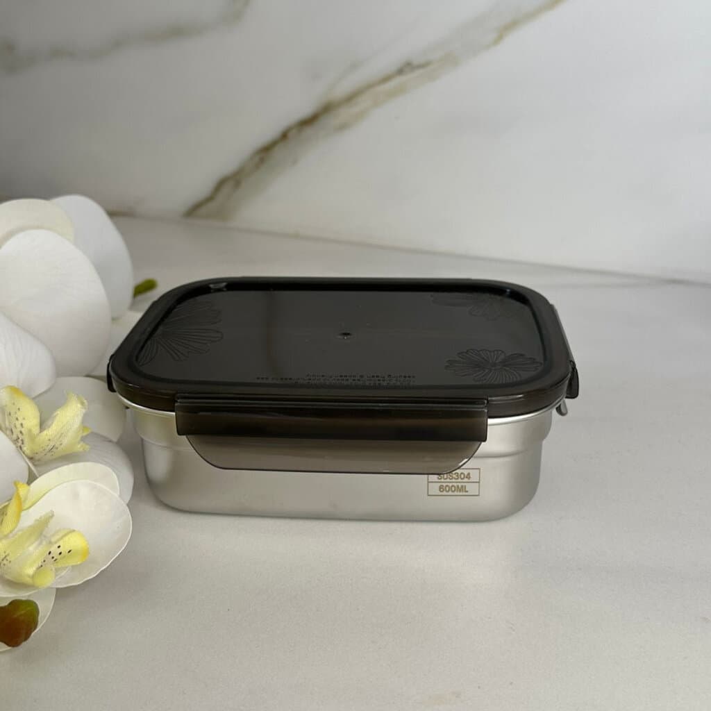 Set Of Stackable Steel Food Storage Containers With Lids 4