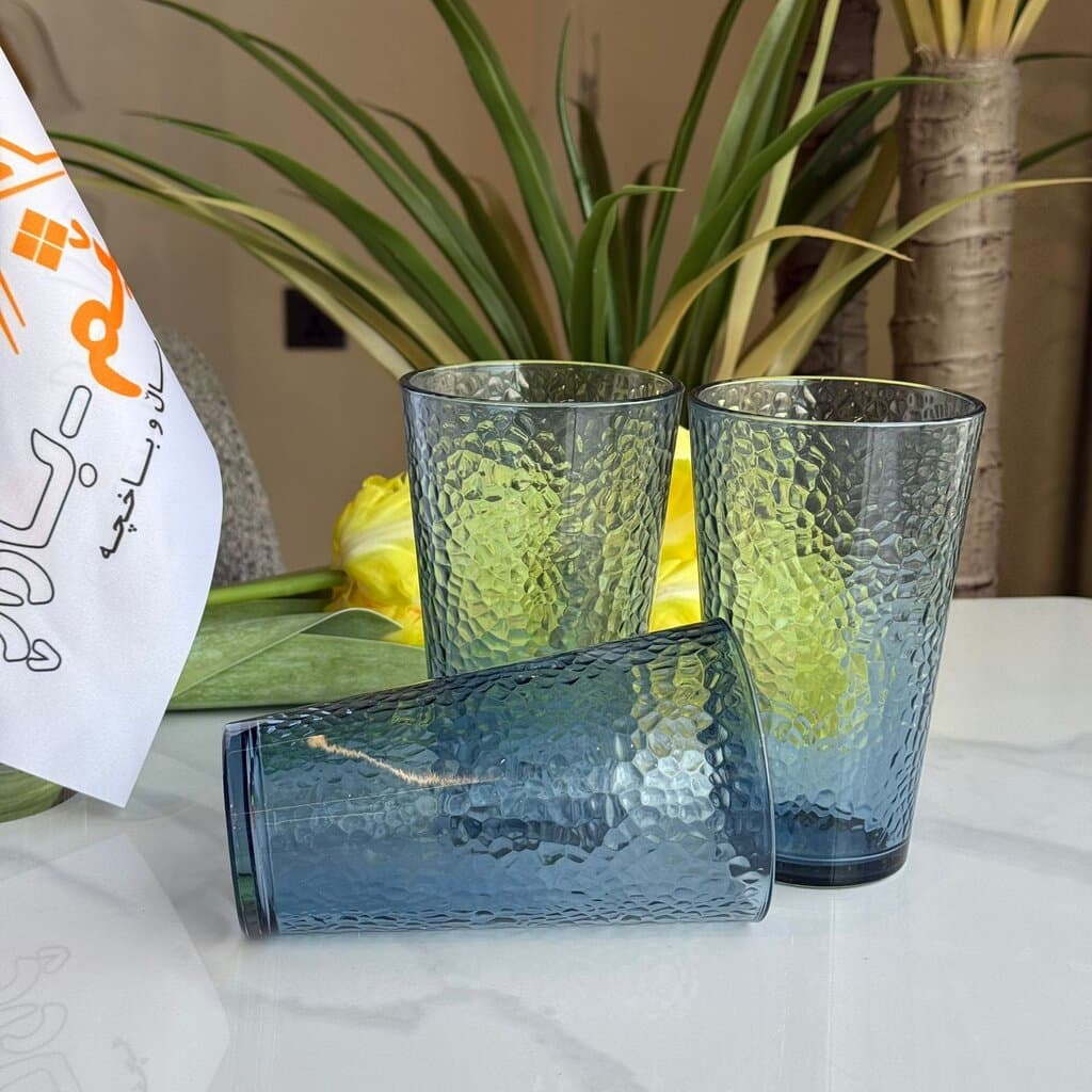 Modern Textured Glassware Set 2