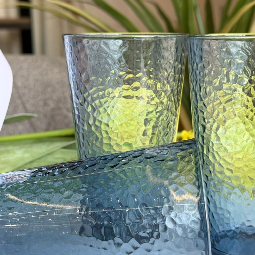 Modern Textured Glassware Set 4