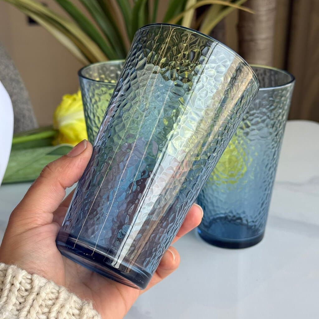 Modern Textured Glassware Set 5