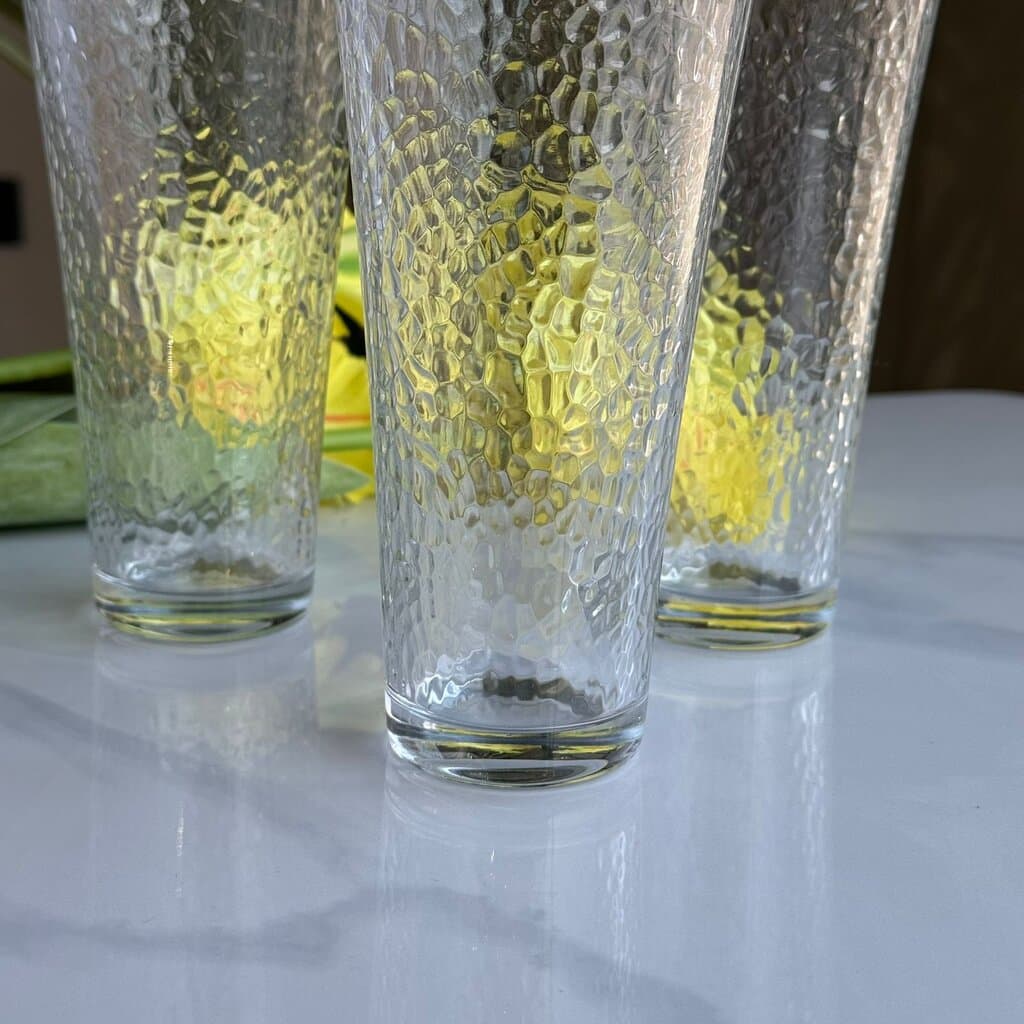Modern Textured Glassware Set 10