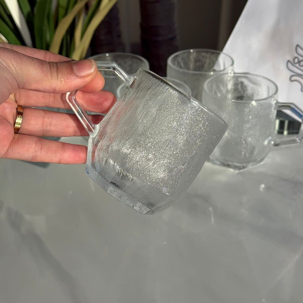 Modern Clear Glass Mug Set - 6 Pieces 3