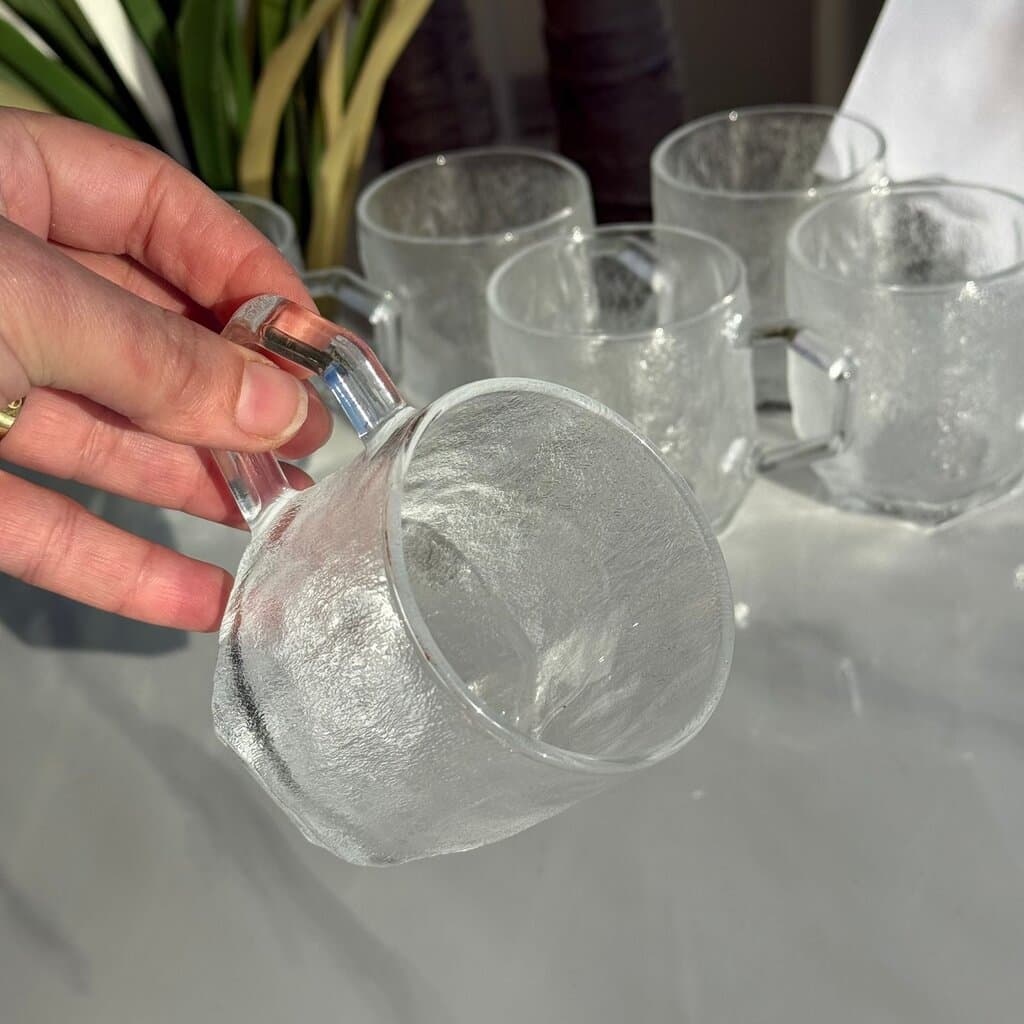 Modern Clear Glass Mug Set - 6 Pieces 5