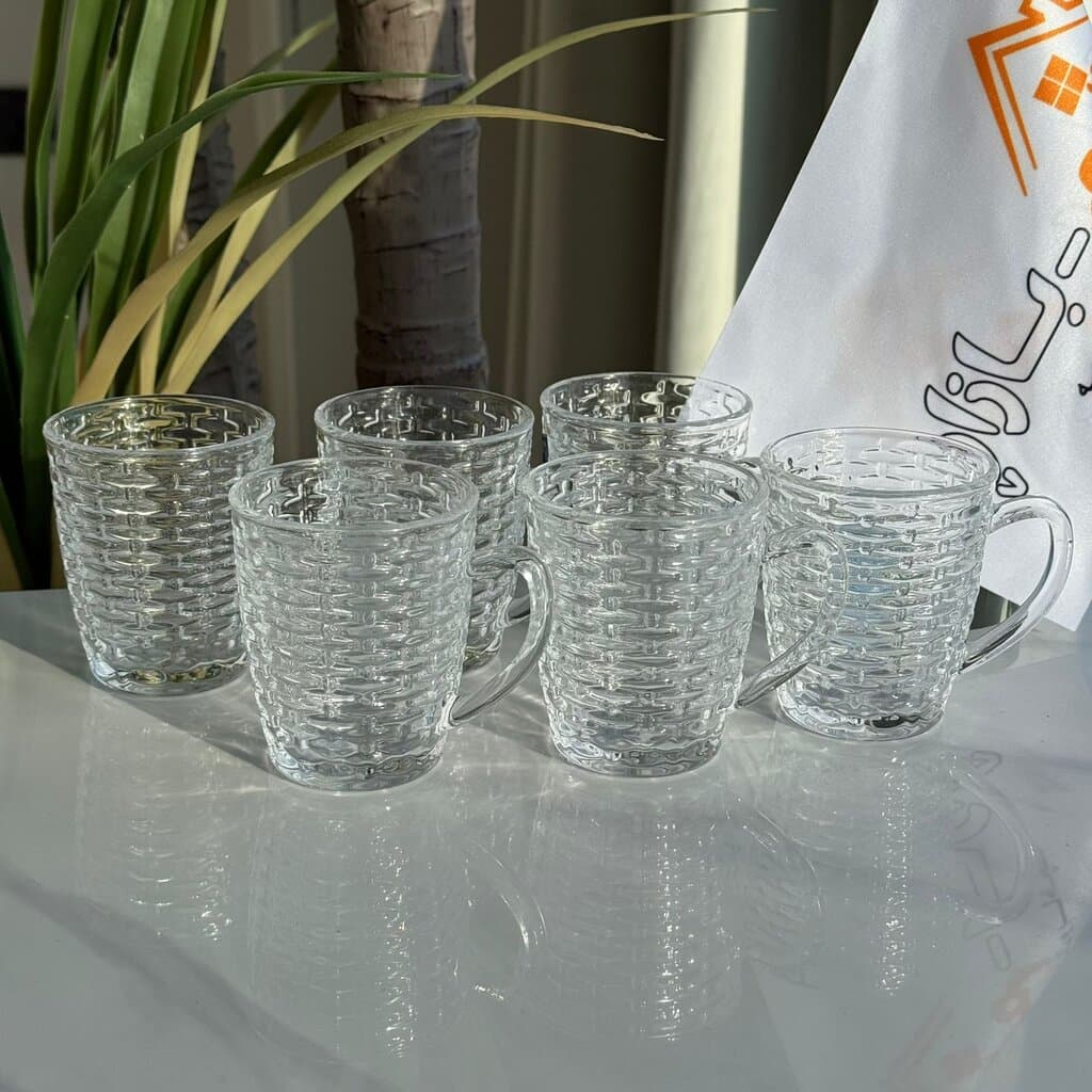 Set Of 6 - Luxury Clear Glass Tea Cups 6