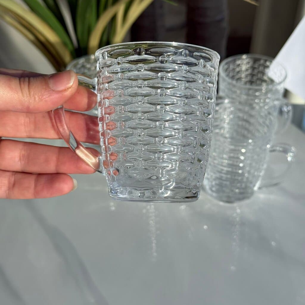 Set Of 6 - Luxury Clear Glass Tea Cups 4