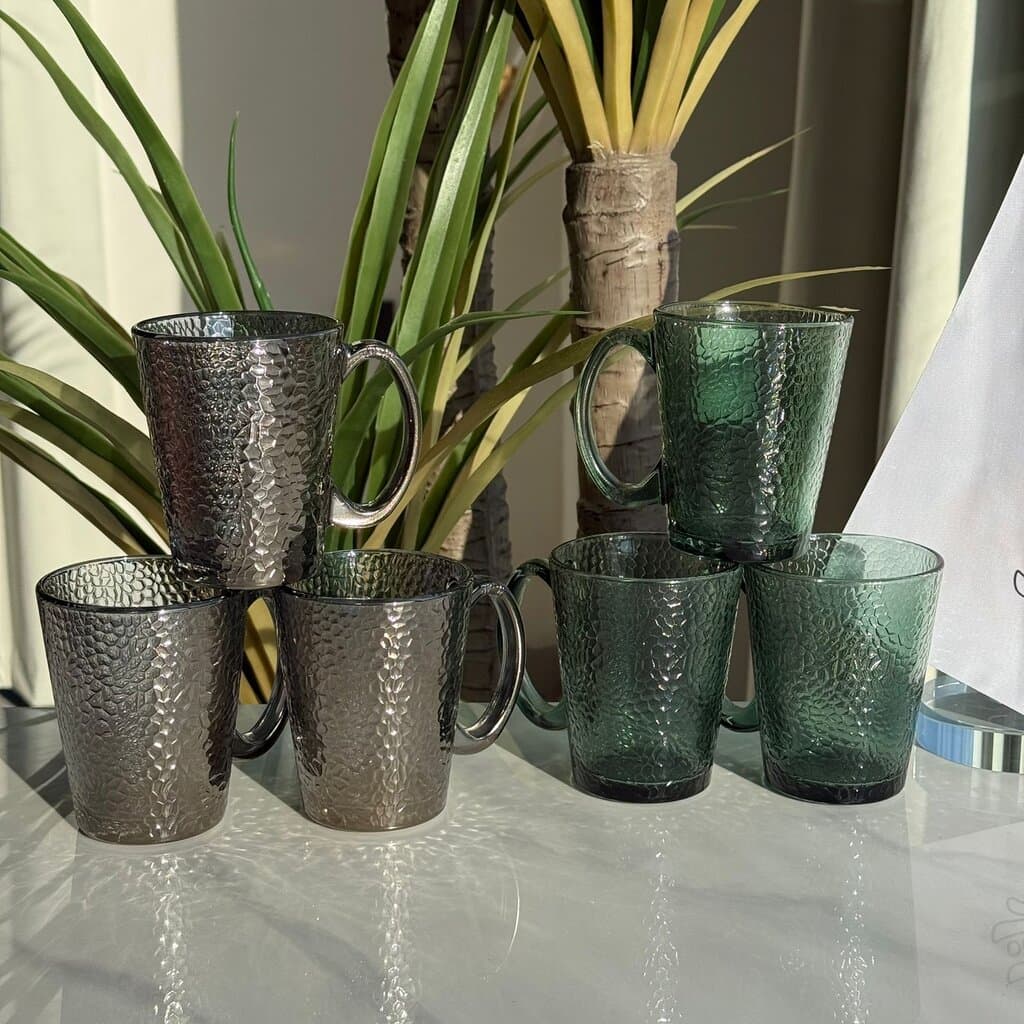 Modern Glass Tea Cups - Set Of 3 2