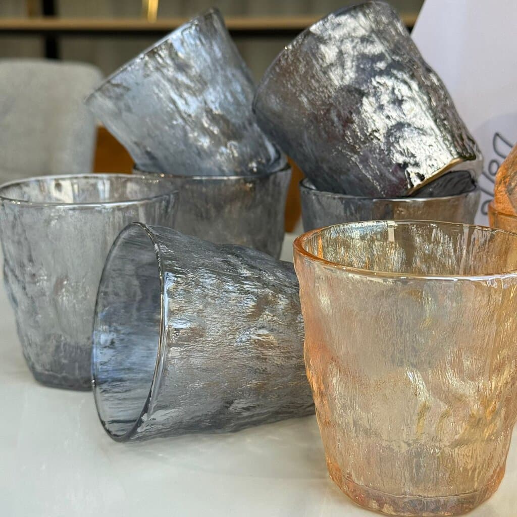 Modern Textured Glassware Set 3