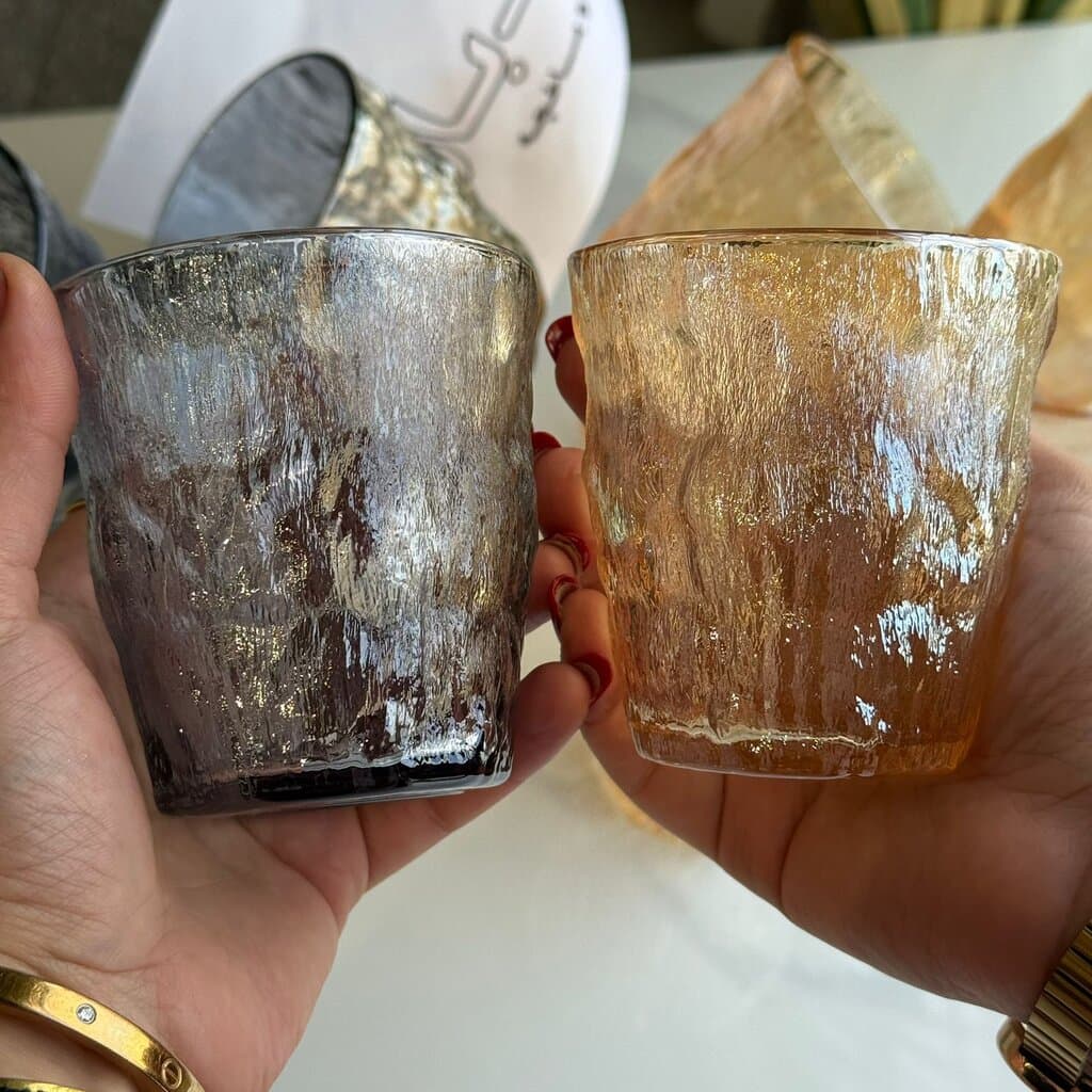 Modern Textured Glassware Set 12