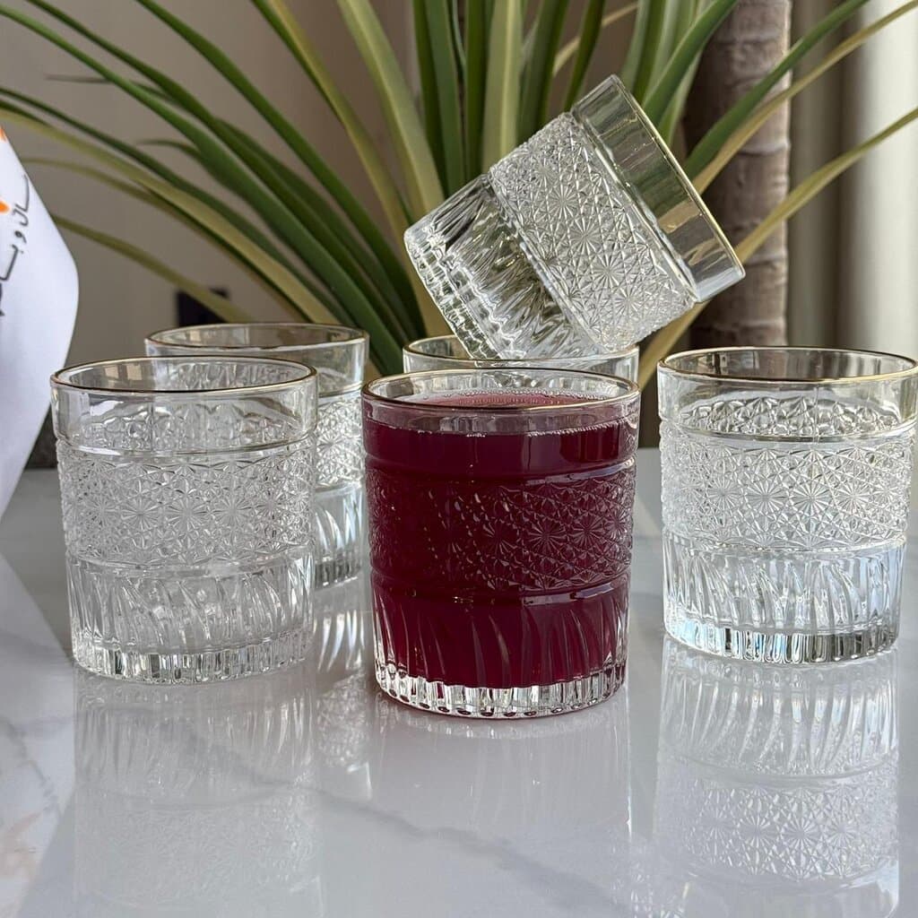 Modern Elegant Clear Glassware Set 2