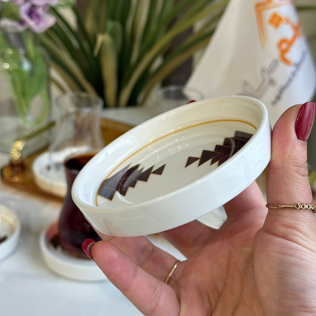 Decorative Saucers & Tea Glass Set 5