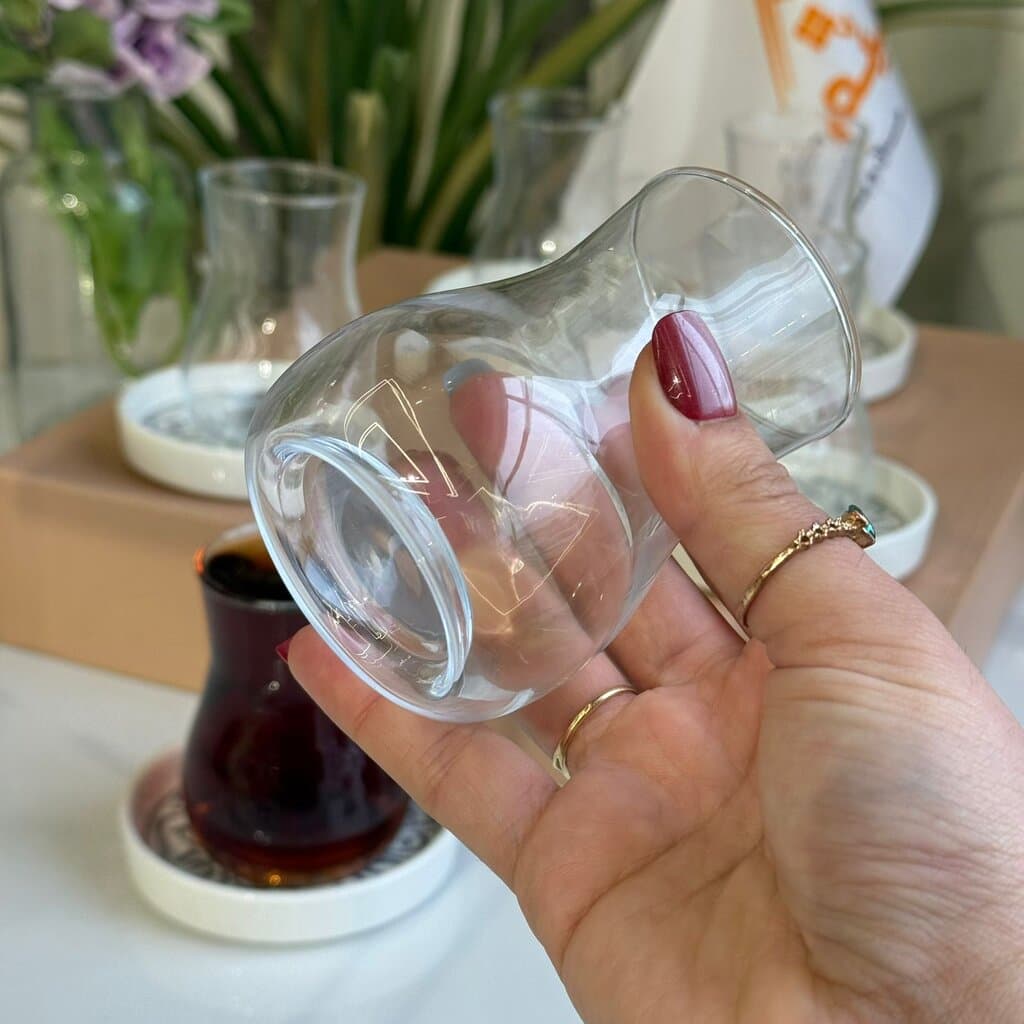 Elegant Decorative Saucers & Tea Glass Set 12