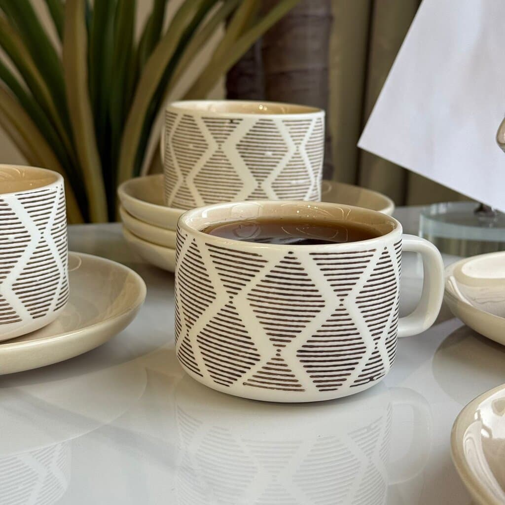 Modern Luxury Coffee Cups & Saucers Set 3