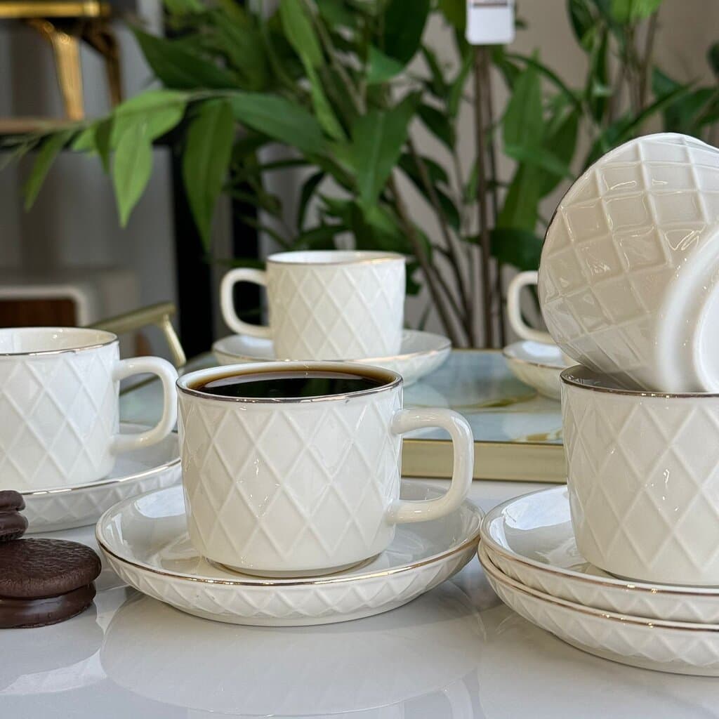 Elegant Coffee Cup Set 6