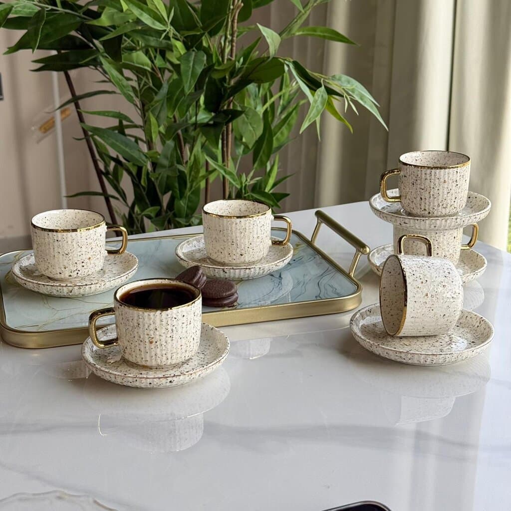Elegance Design Coffee Cup & Saucer Set 1