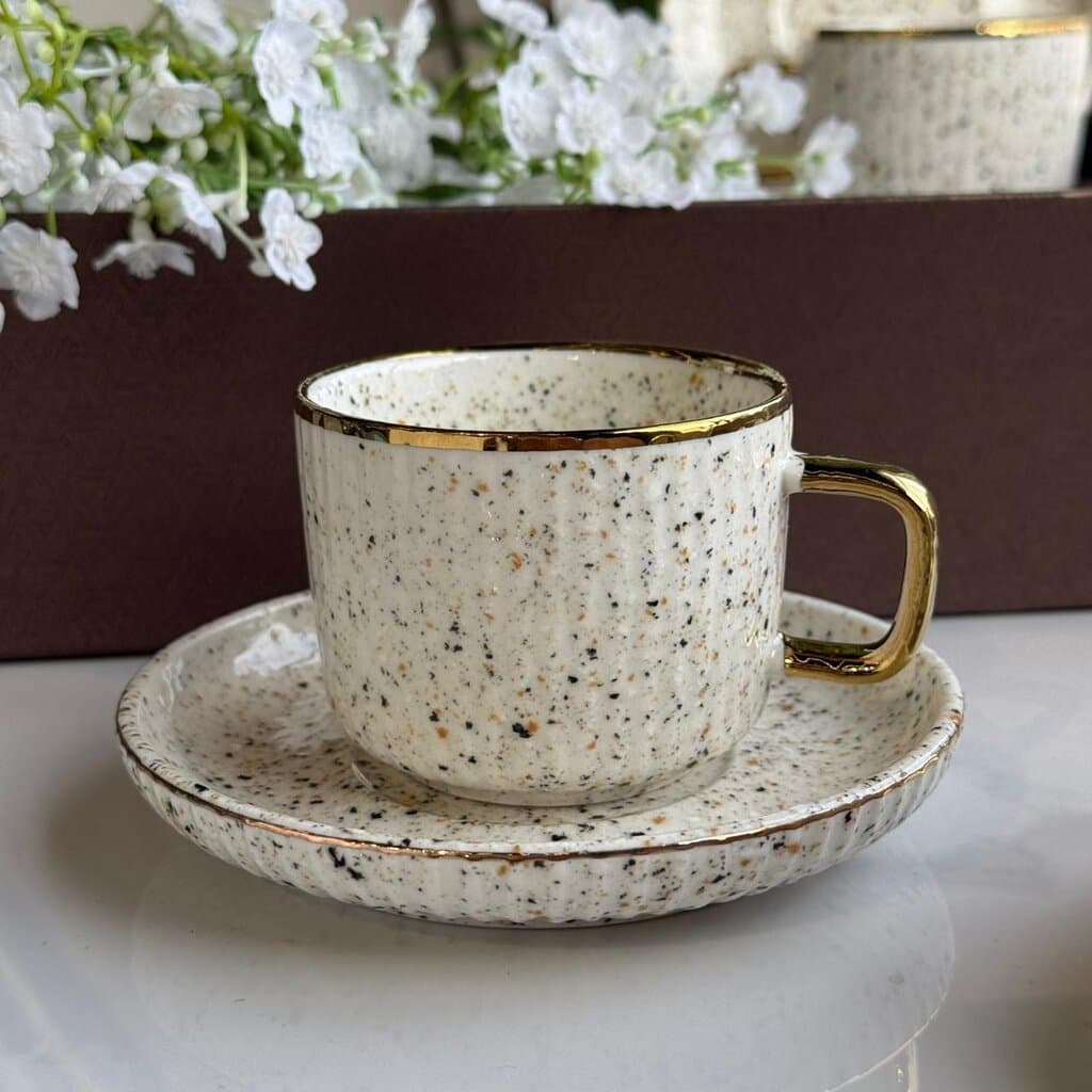 Elegance Design Coffee Cup & Saucer Set 2