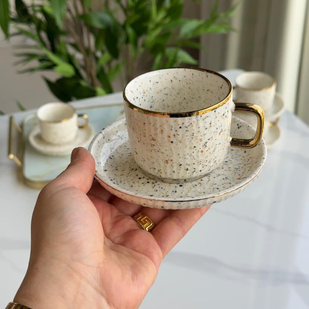 Elegance Design Coffee Cup & Saucer Set 7