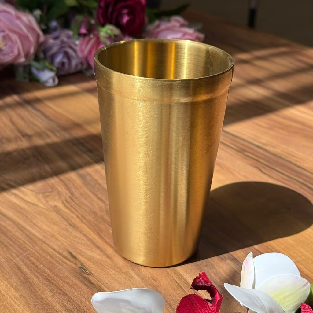 Luxe Gold Stainless Steel Drinking Glass 3