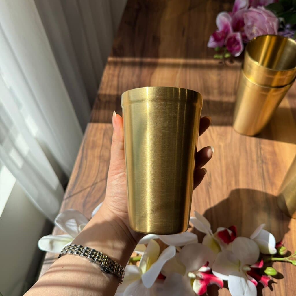 Luxe Gold Stainless Steel Drinking Glass 4