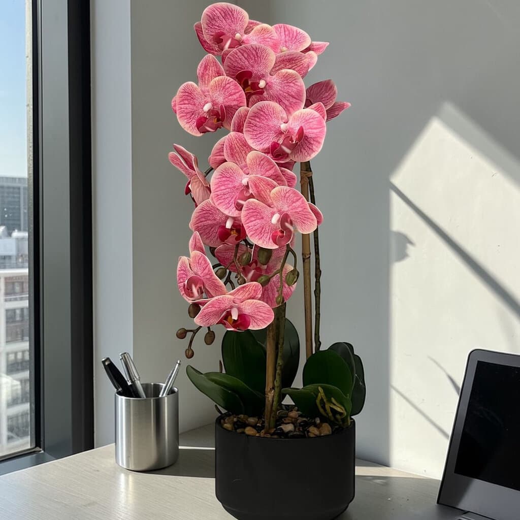 Luxury Orchid Artificial Flower with Decorative Vase 2