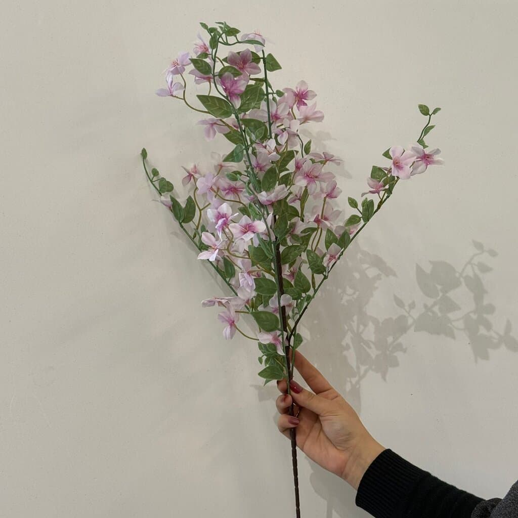 Elegant Pink Blossom Artificial Flower Branch 1