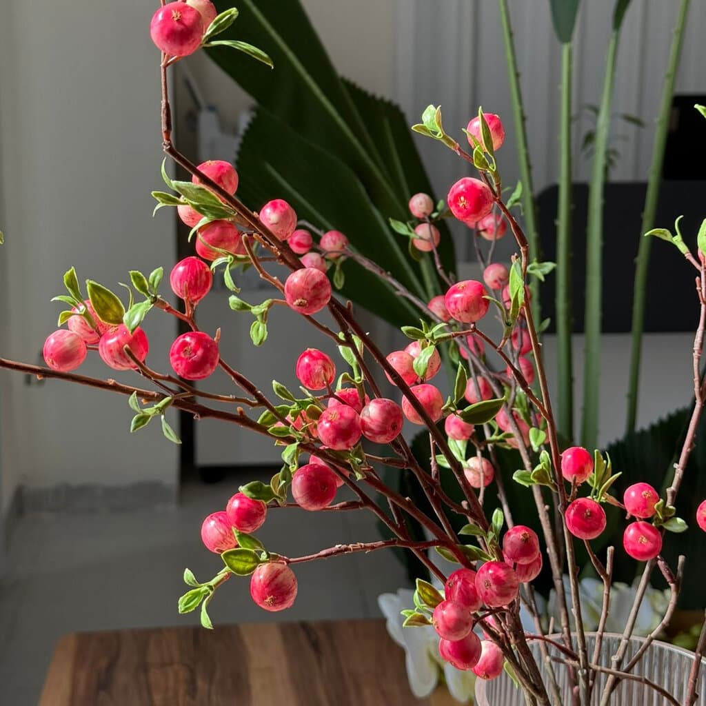 Blush Peach Blossom Fruit Branch 3