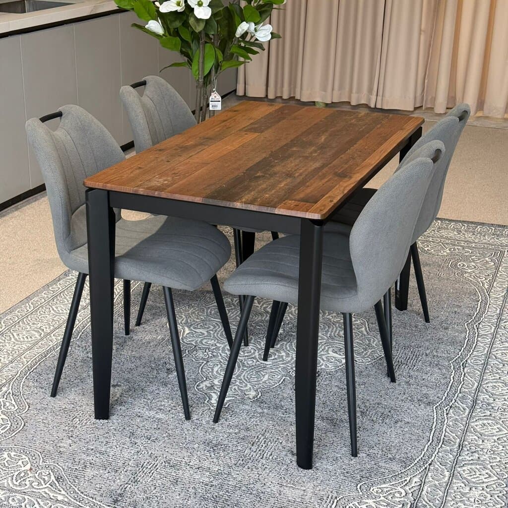 MARQUEE Old Style Table & Roza Modern Chair – Luxury Dining Set 1