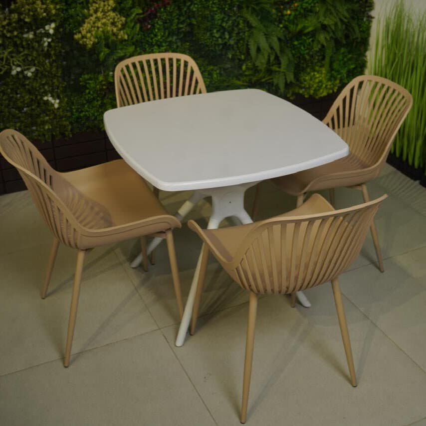 Daniela Chair & Durable Square Table Outdoor Furniture Set 2