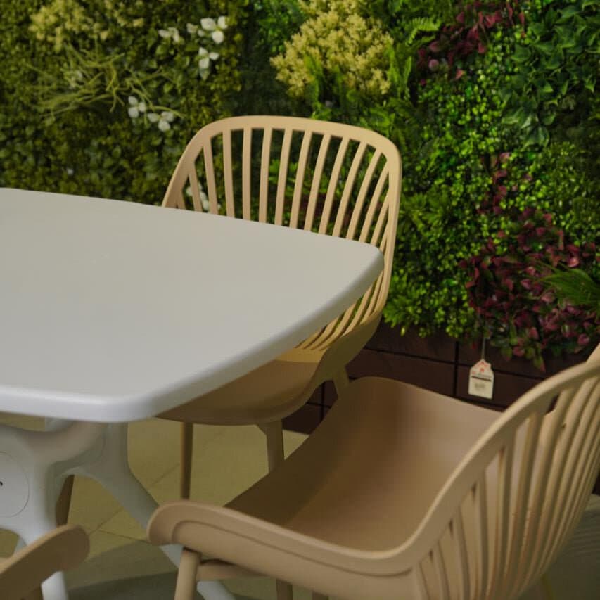 Daniela Chair & Durable Square Table Outdoor Furniture Set 3