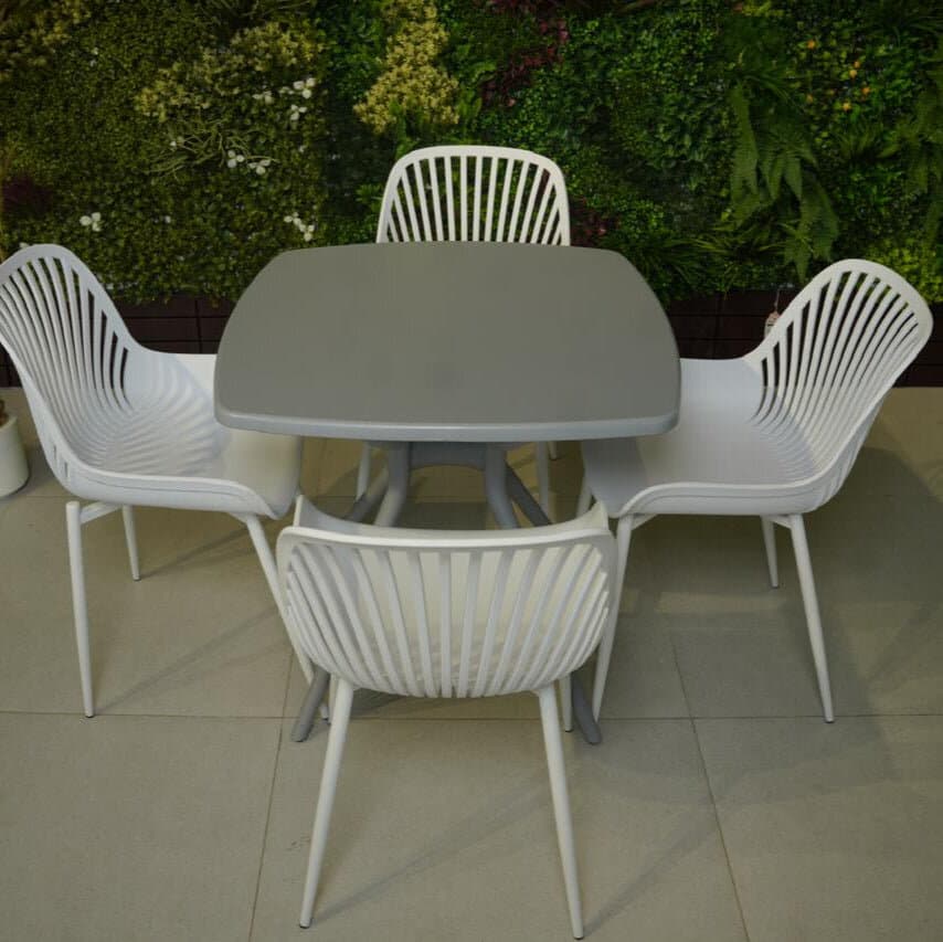 Daniela Chair & Durable Square Table Outdoor Furniture Set 1