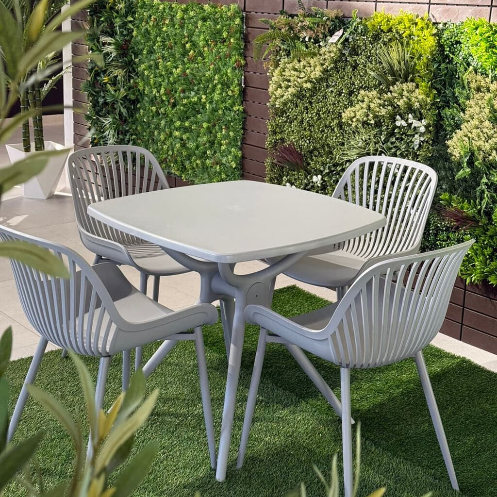 Daniela Chair & Durable Square Table Outdoor Furniture Set 3
