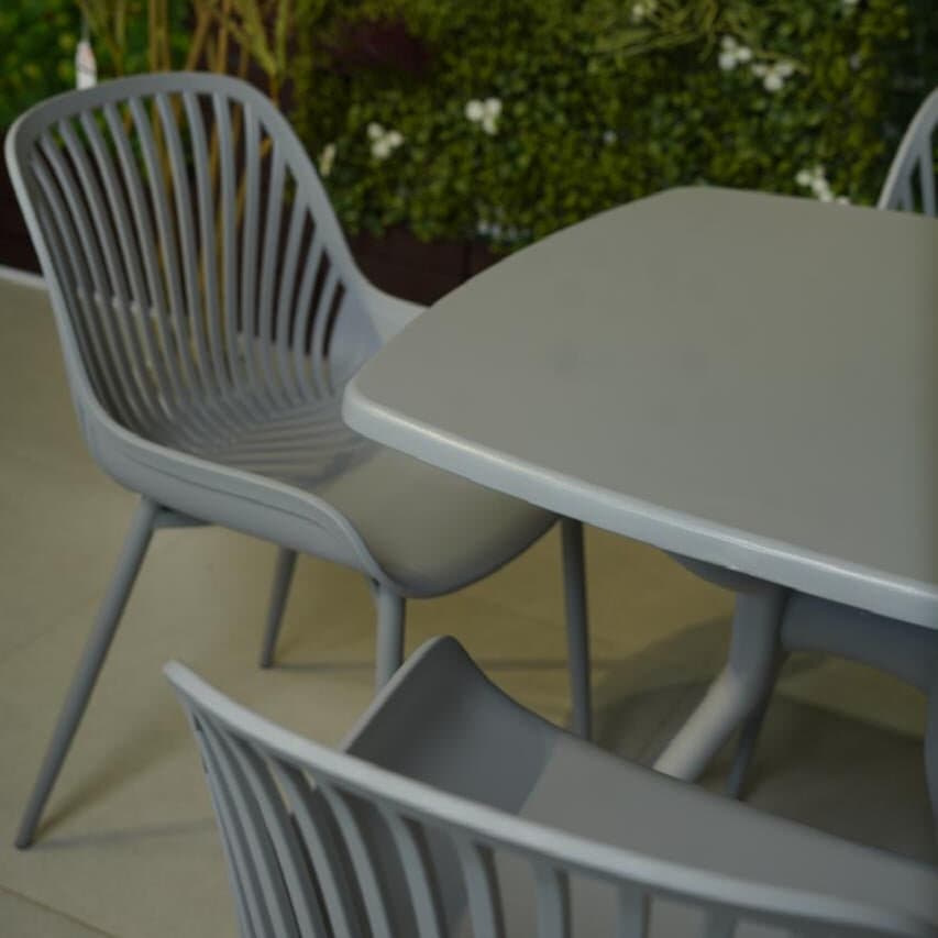 Daniela Chair & Durable Square Table Outdoor Furniture Set 5