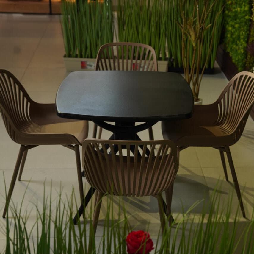 Daniela Chair & Durable Square Table Outdoor Furniture Set 2