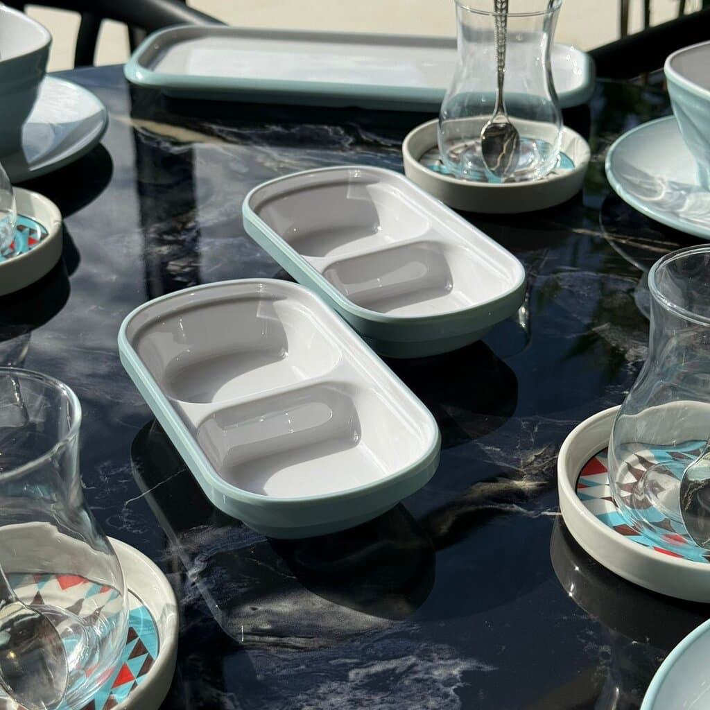 14PCS- Elegant Melamine Breakfast Serving Set 6