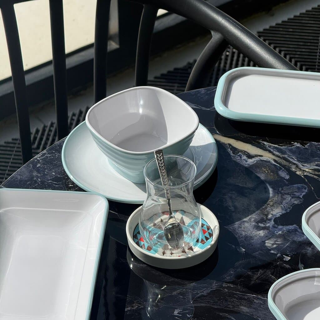 14PCS- Elegant Melamine Breakfast Serving Set 7