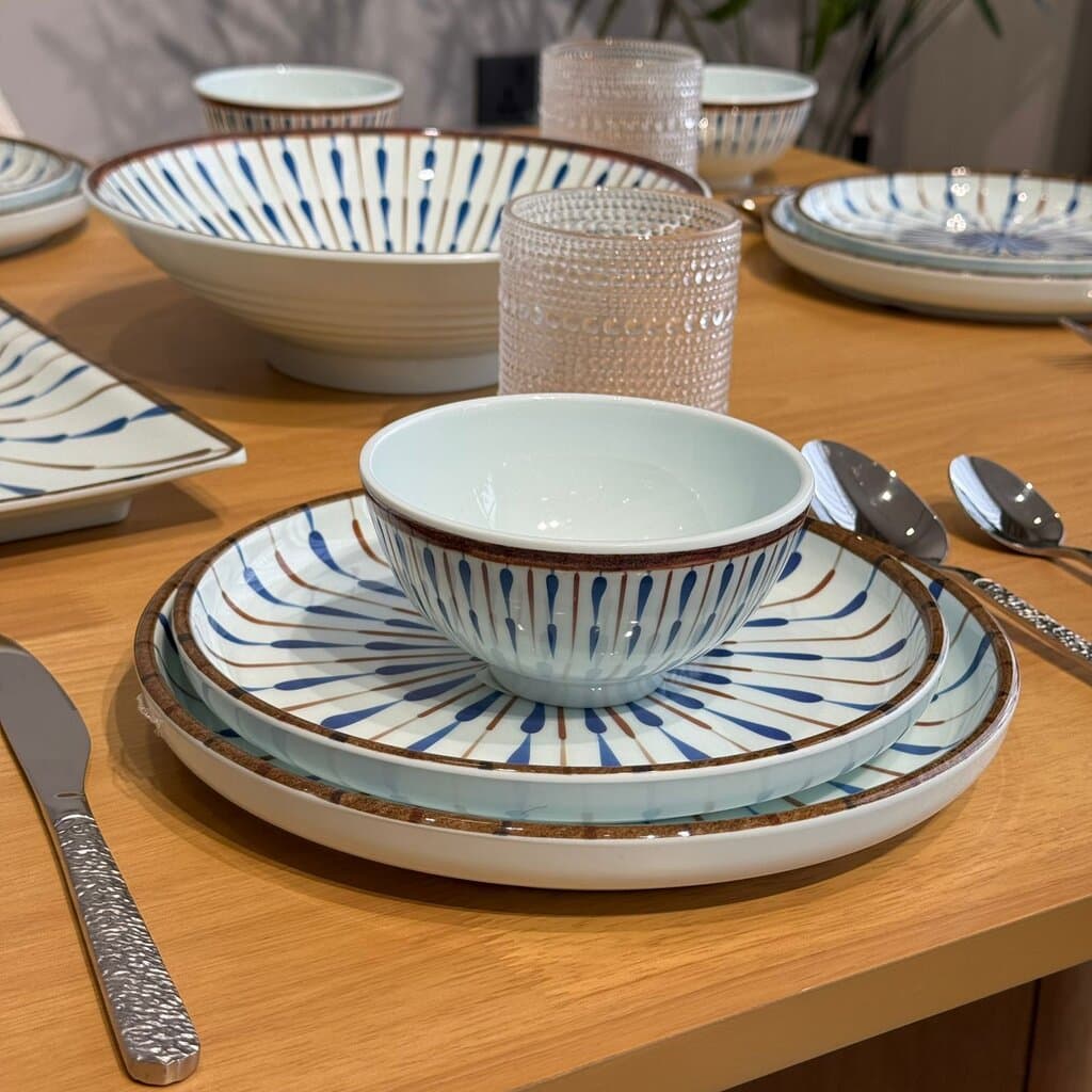 Modern Blue Pattern Dinnerware Set 4