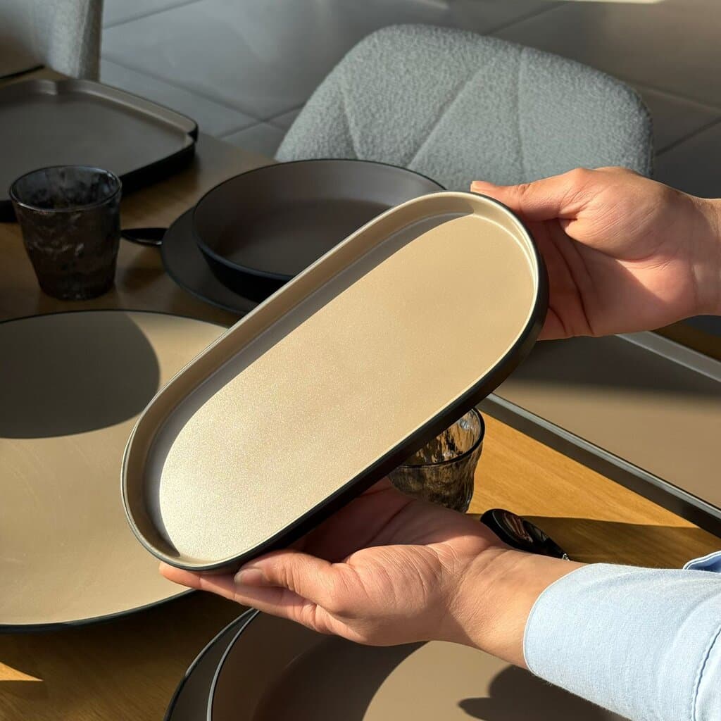 Modern Minimalist Melamine Dinnerware Plate Set 11